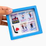 Off Campus Gift Set - Miniature Books & Display Frame - Blue