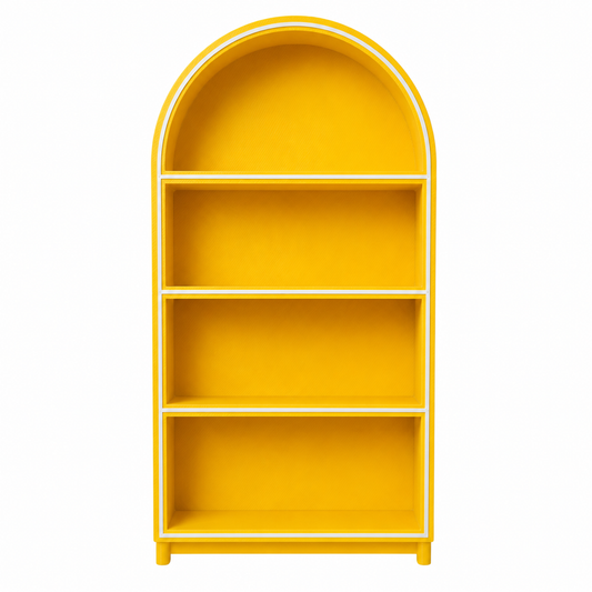 Miniature Arched Bookshelf – fits Tuneemanee Miniature Books - Yellow