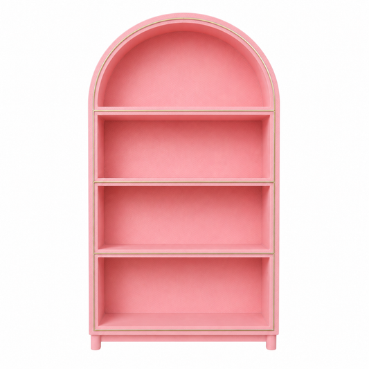 Miniature Arched Bookshelf – fits Tuneemanee Miniature Books - Pink