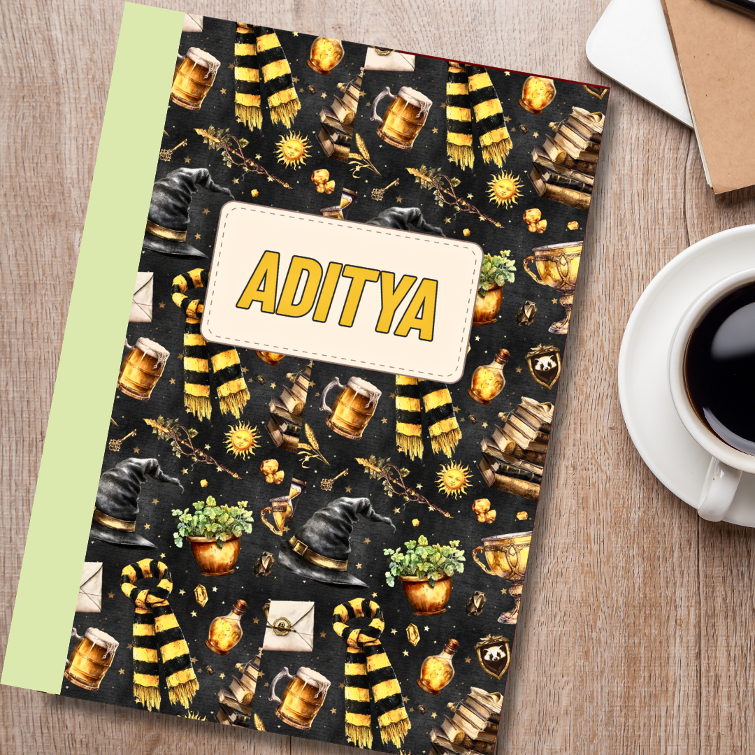 Premium Personalised B5 Notebook / Journal - Harry Potter Hufflepuff Inspired