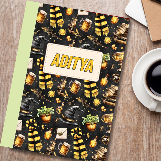 Premium Personalised B5 Notebook / Journal - Harry Potter Hufflepuff Inspired