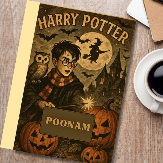 Premium Personalised B5 Notebook / Journal - Vintage style Harry Potter