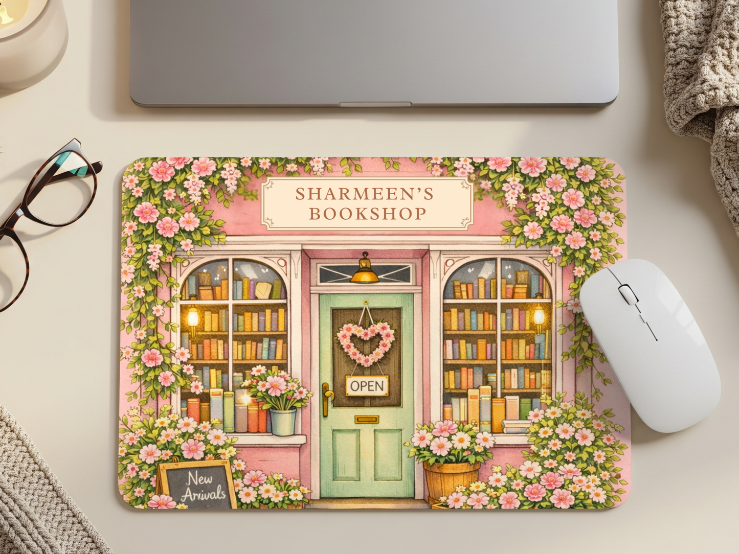 Personalised Bookshop Mouse Pad - Bookshop