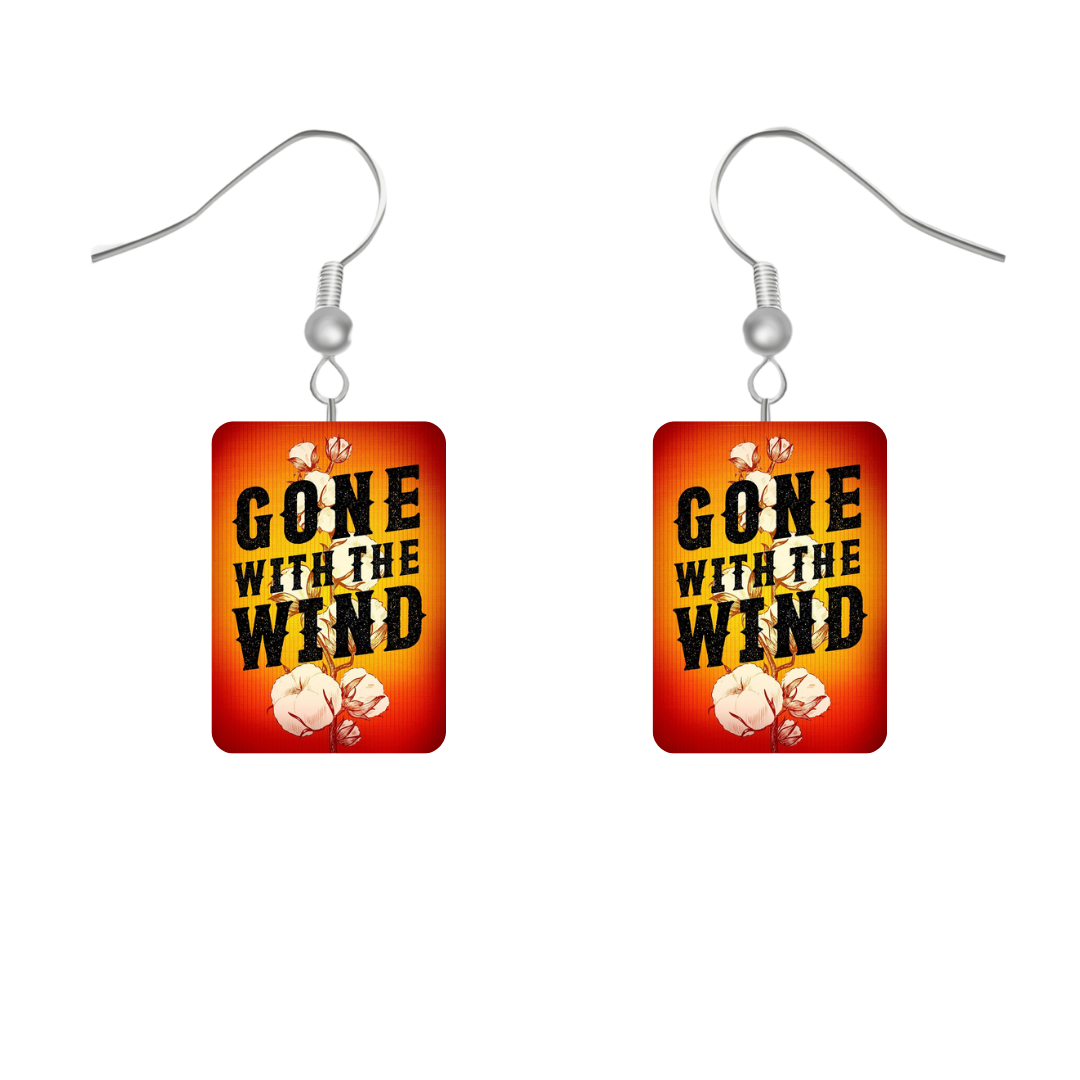 Miniature Book Cover Earrings/Pendant  - Gone with the Wind - Literary Jewelry for Book Lovers