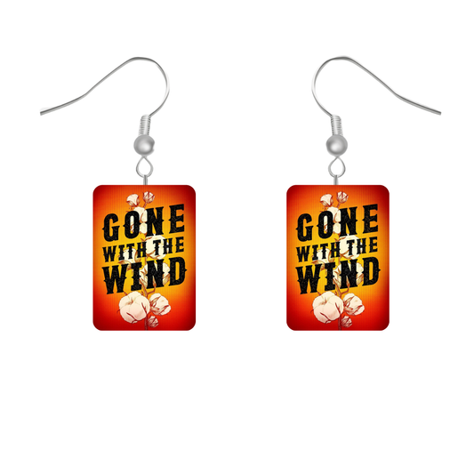 Miniature Book Cover Earrings/Pendant  - Gone with the Wind - Literary Jewelry for Book Lovers