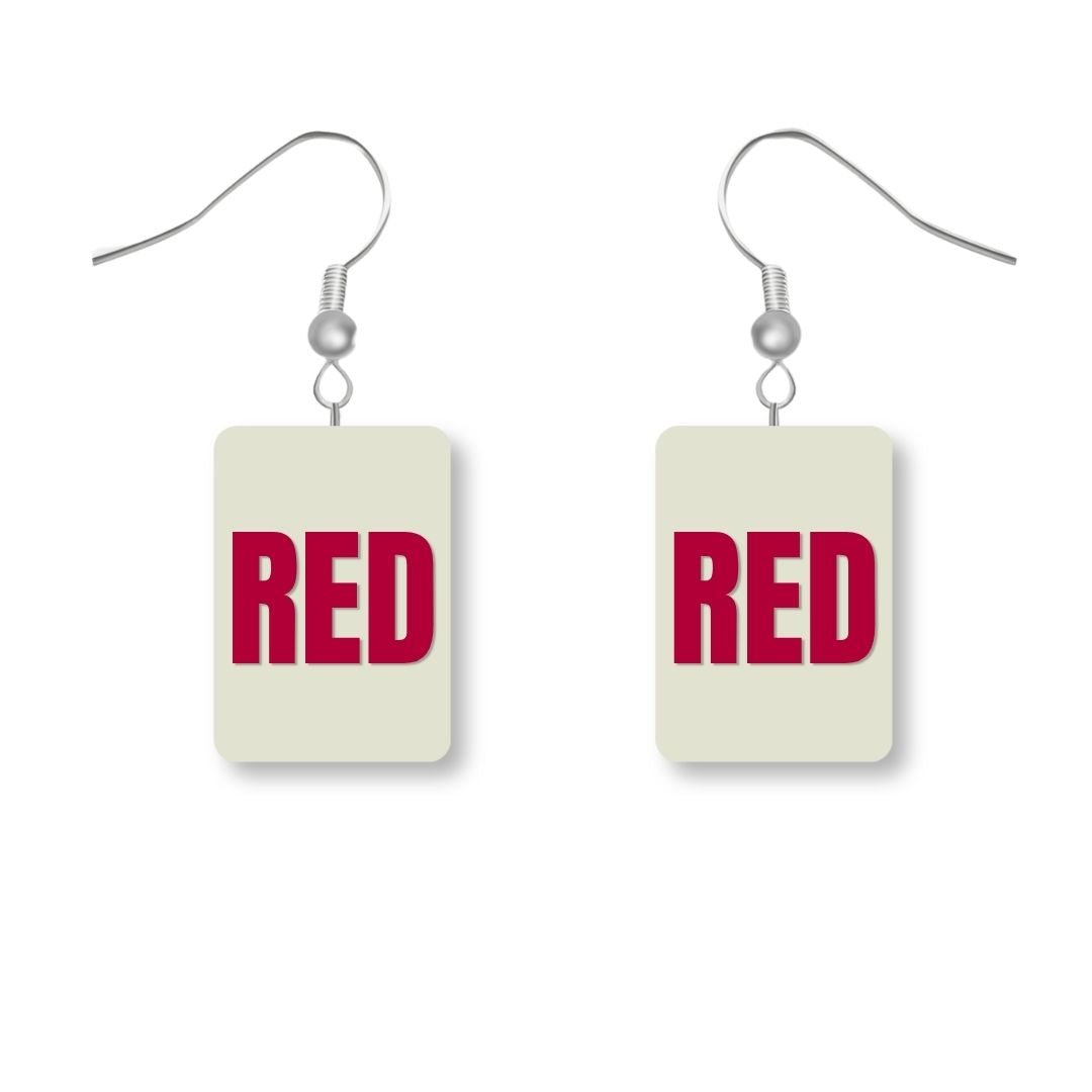 Taylor Swift Inspired Dangle Earrings -  RED
