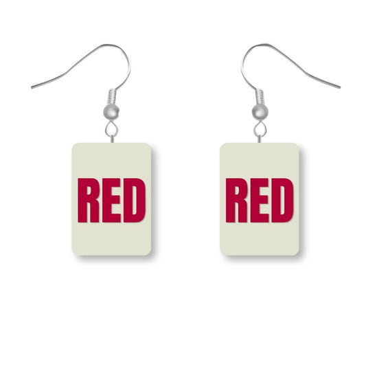 Taylor Swift Inspired Dangle Earrings -  RED