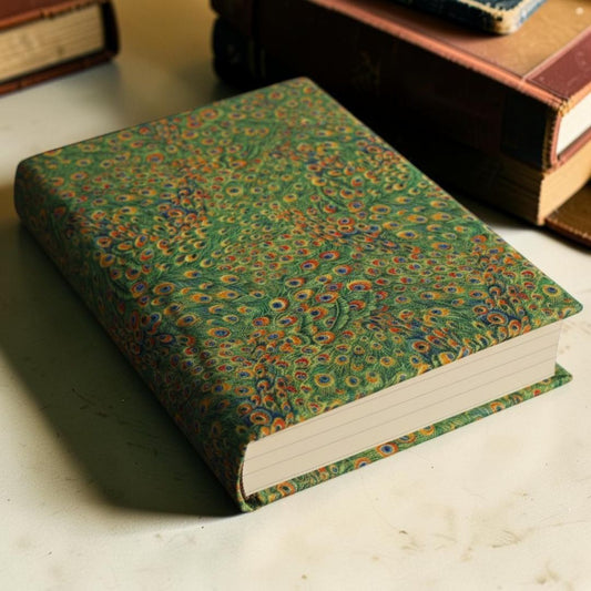 Peacock Book Fabric Dust Jacket — Protect Your Books in Style  - Limited Edition