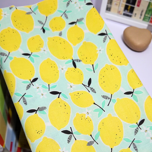 Summer Lemon Fabric Dust Jacket — Protect Your Books in Style
