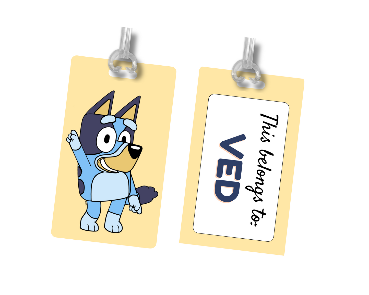 Personalized Luggage Tag - Custom Travel Accessory - Bluey