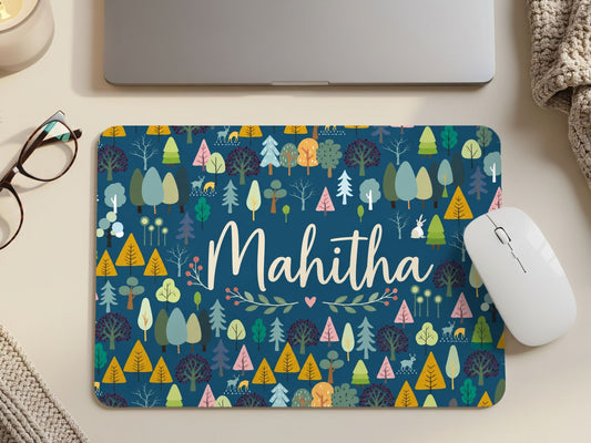 Personalised Evergreen Bookshelf Mouse Pad