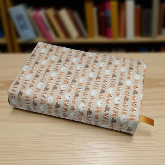 Mini Puppies Fabric Dust Jacket — Protect Your Books in Style