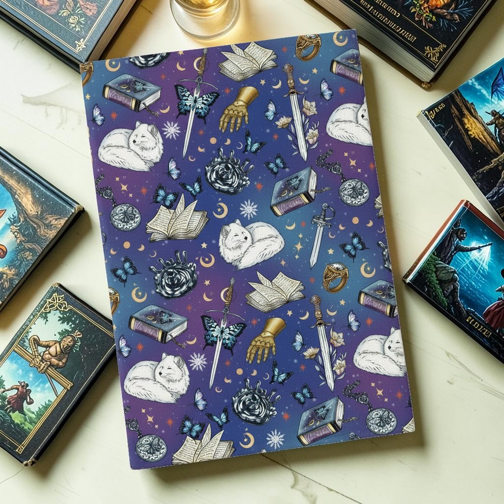 Romantasy Fantasy Fabric Dust Jacket — Protect Your Books in Style