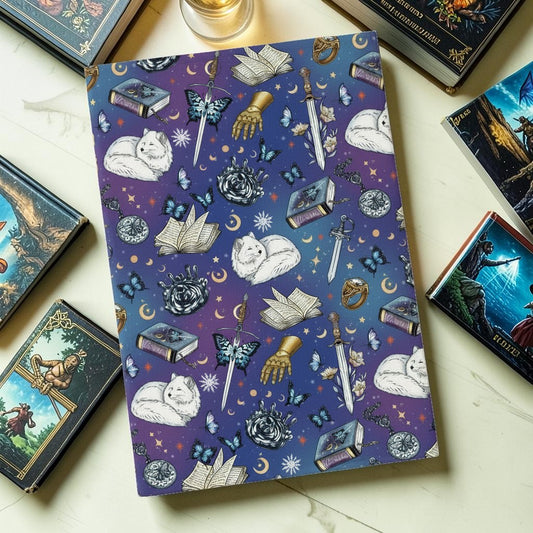 Romantasy Fantasy Fabric Dust Jacket — Protect Your Books in Style