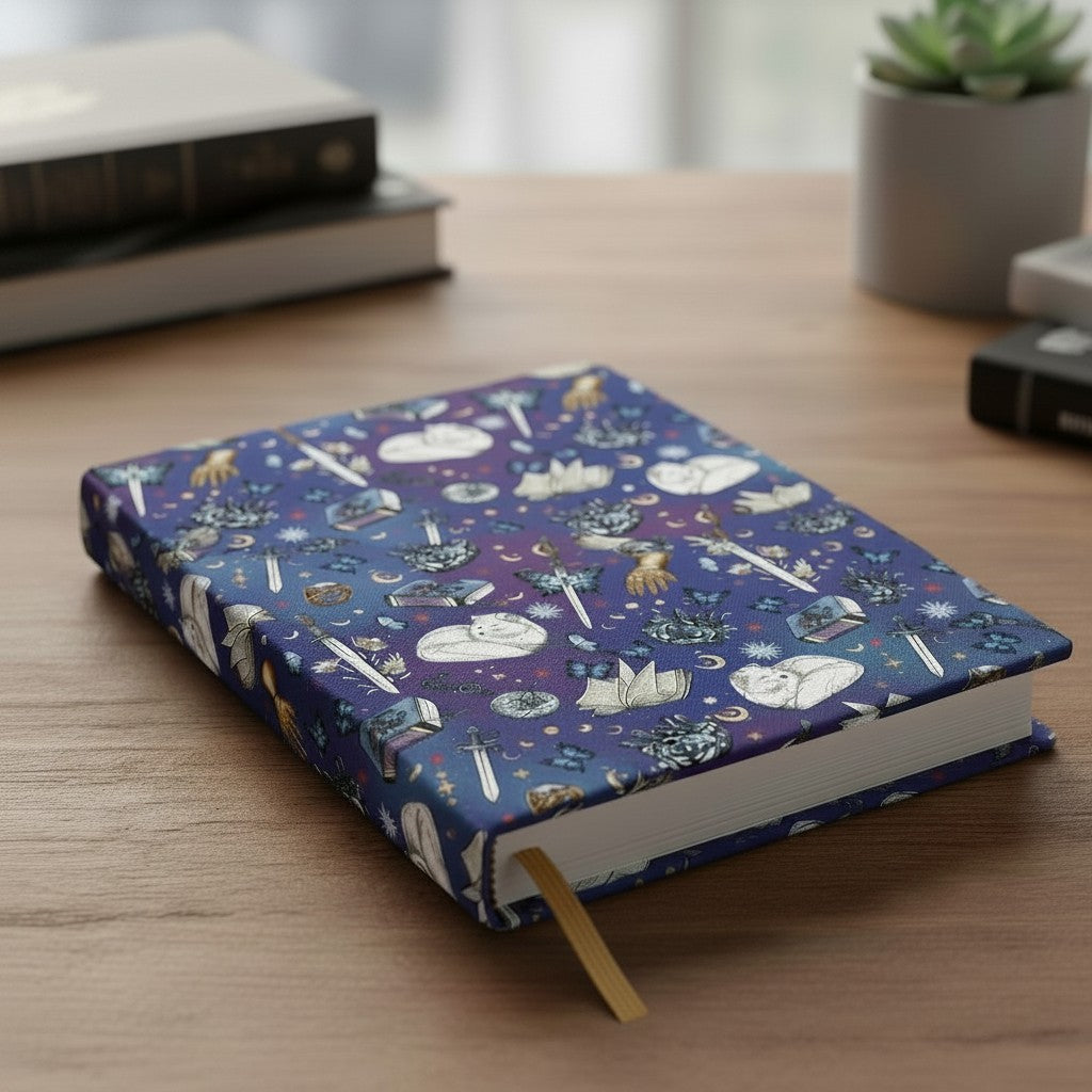 Romantasy Fantasy Fabric Dust Jacket — Protect Your Books in Style