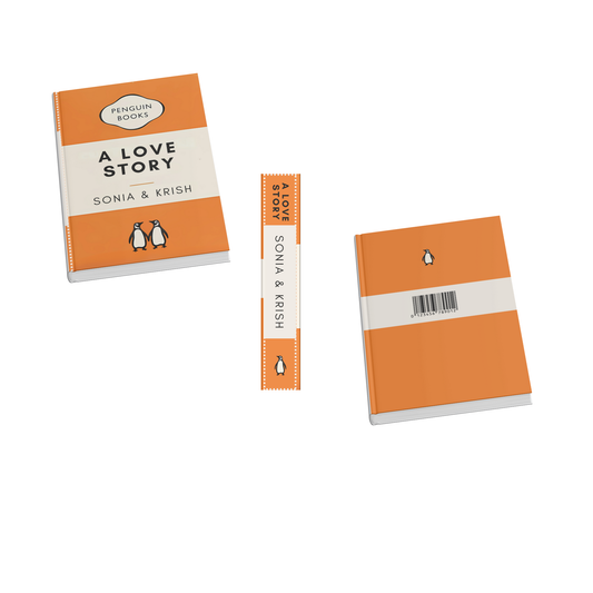 Personalized Miniature Penguin Classic Book 'A Love Story'