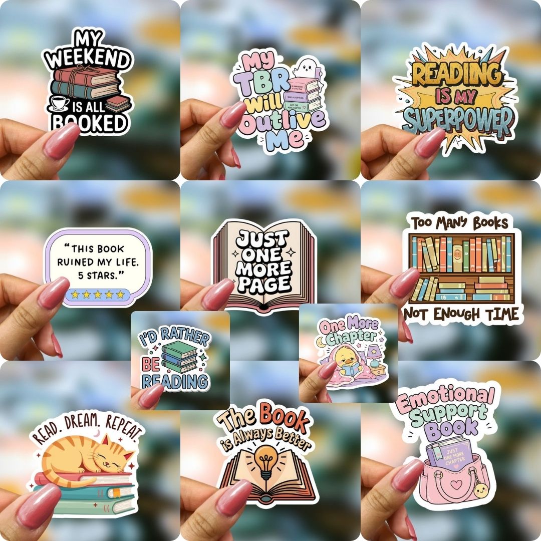 Bookish Holographic Vinyl Sticker Pack – 11 Stickers for the Price of 10!
