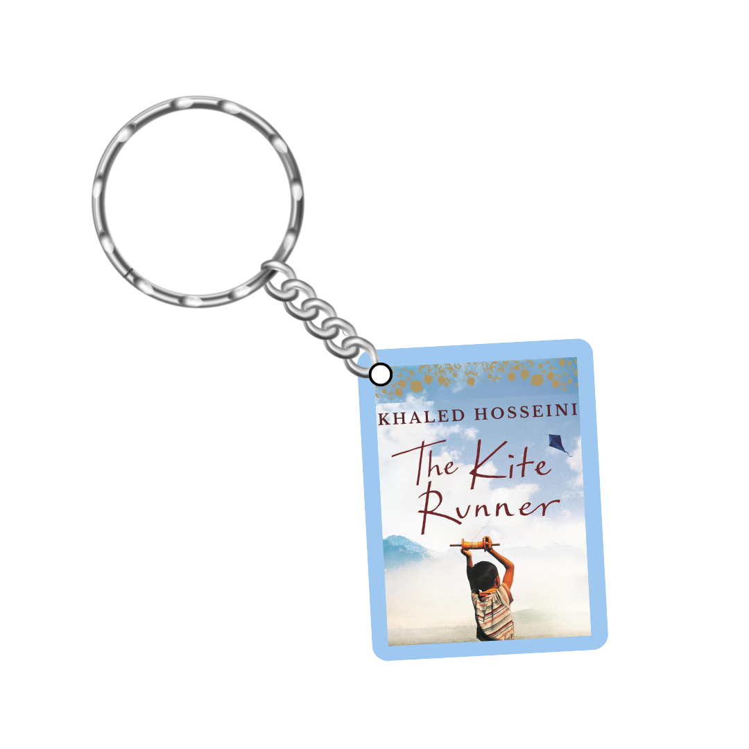 Bookcover Keychain with Quote - The Kite Runner - For you, a thousand times over - Khaled Hosseini