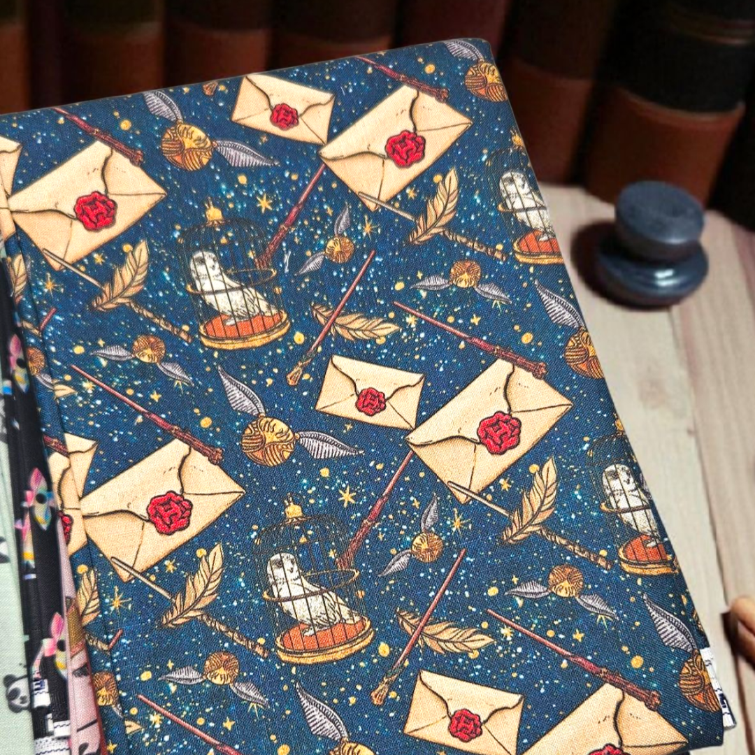 Harry Potter Inspired Blue Fabric Dust Jacket — Protect Your Books in Style