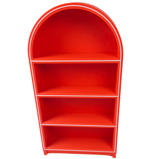 Miniature Arched Bookshelf – fits Tuneemanee Miniature Books - Red