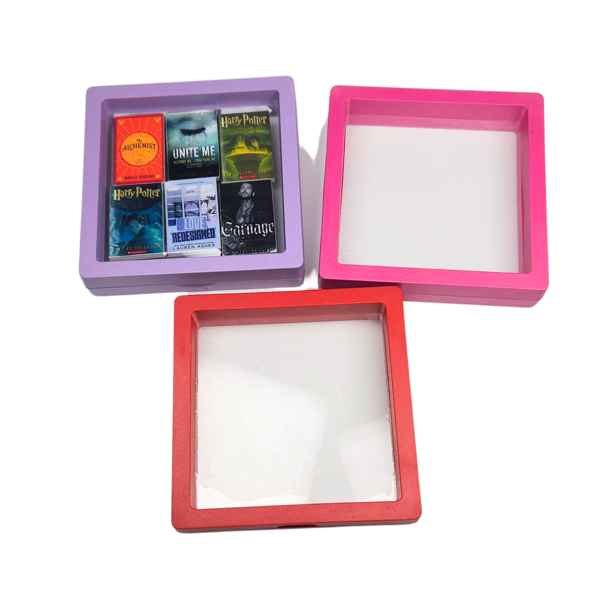 Mini Library Frame Miniature Book Display Frame – Fits up to 6 Tiny Books! – TuneeManee