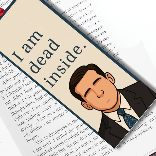 The Office Inspired Felt Bookmark - 'I am Dead Inside'