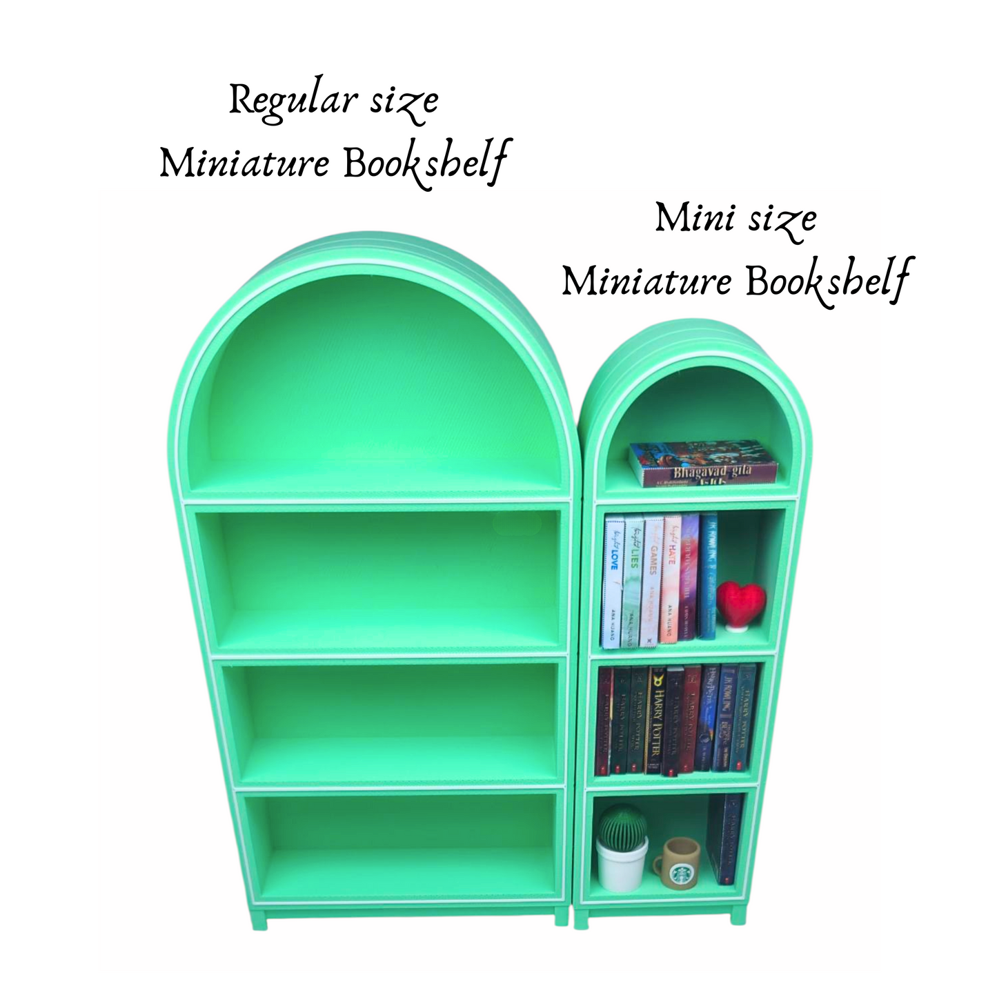 Miniature Arched Bookshelf – fits Tuneemanee Miniature Books