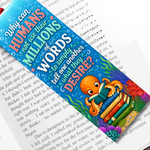Why can humans not use their millions of words to simply tell one another what they desire? | Remarkably Bright Creatures Inspired Felt Printed Bookmark (Copy) (Copy)
