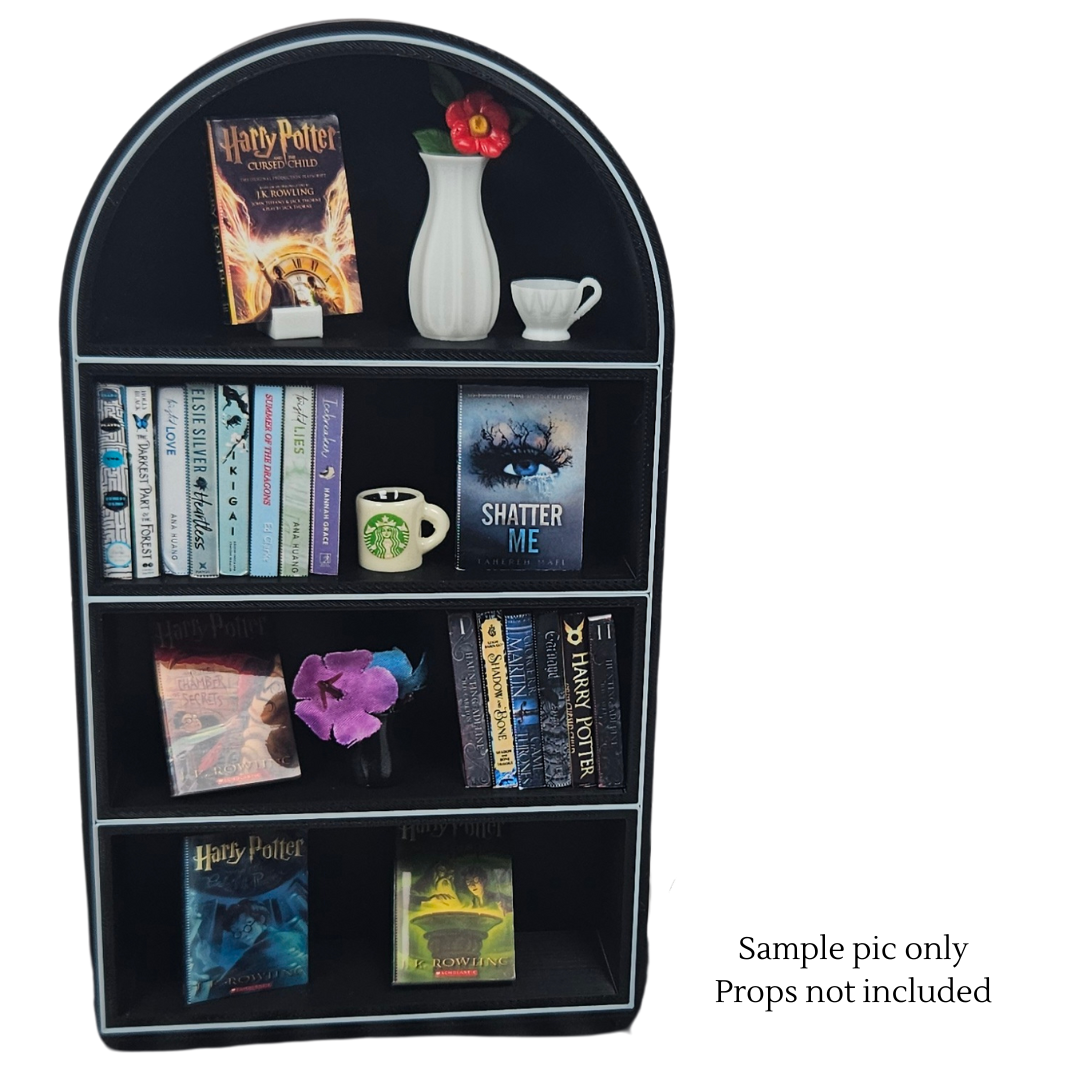 Miniature Arched Bookshelf – fits Tuneemanee Miniature Books
