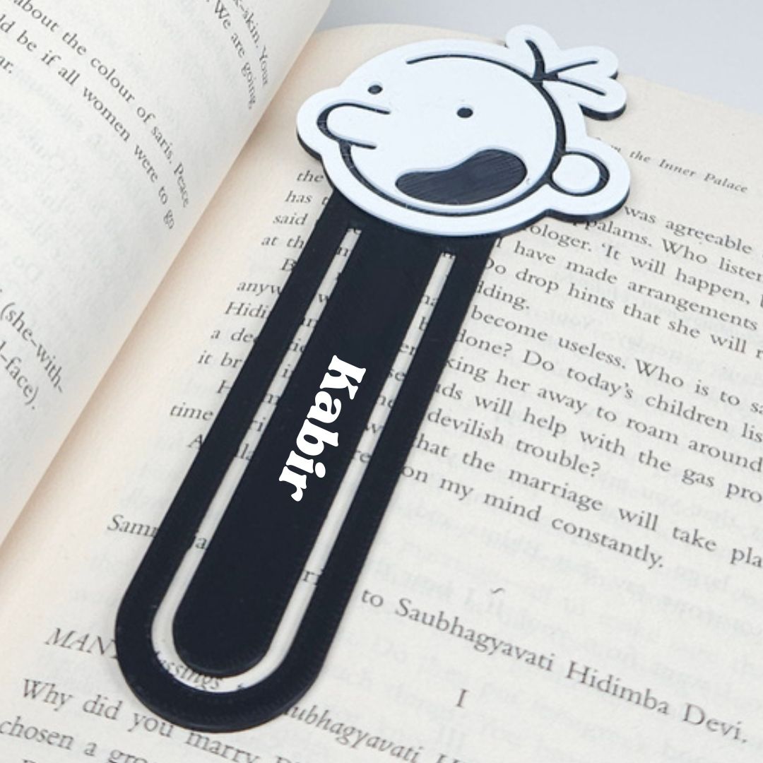 Personalised Diary of a Wimpy Kid Bookmark | Custom Name Cartoon Bookmark | Cute Gift for Readers | Greg Heffley -  Mouth Open