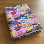 Super Heroine Book Fabric Dust Jacket — Protect Your Books in Style