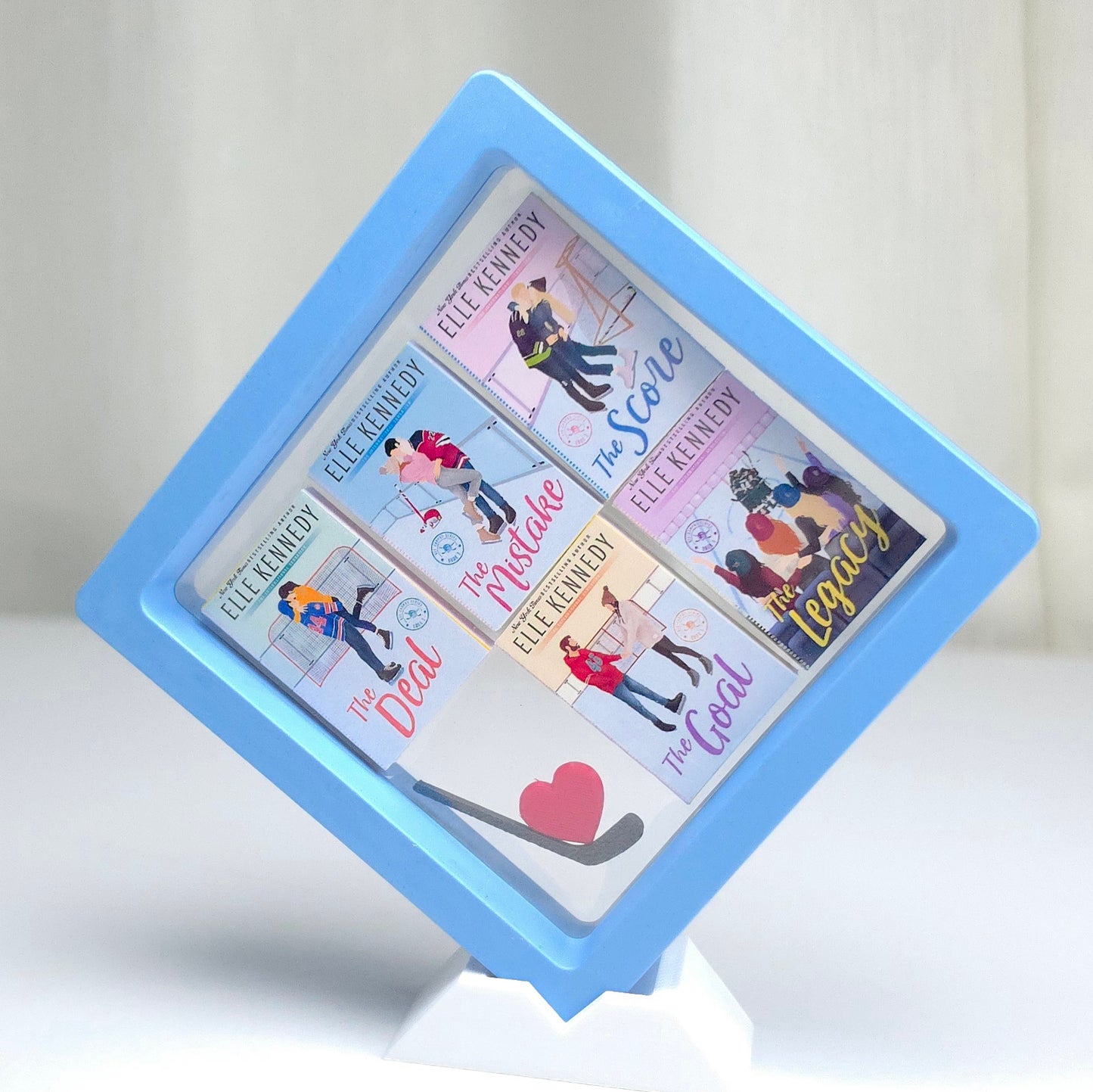 Off Campus Gift Set - Miniature Books & Display Frame - Light Blue