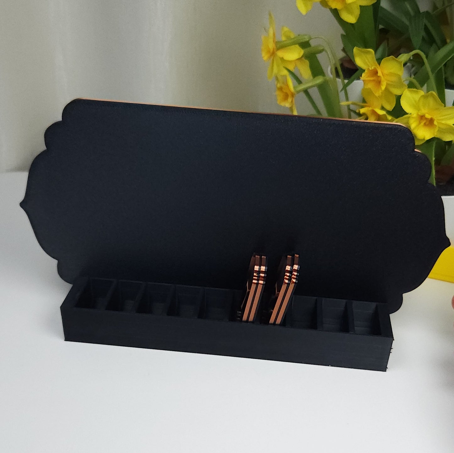 Book Reading Tracker / Counter Sign - Black and Copper