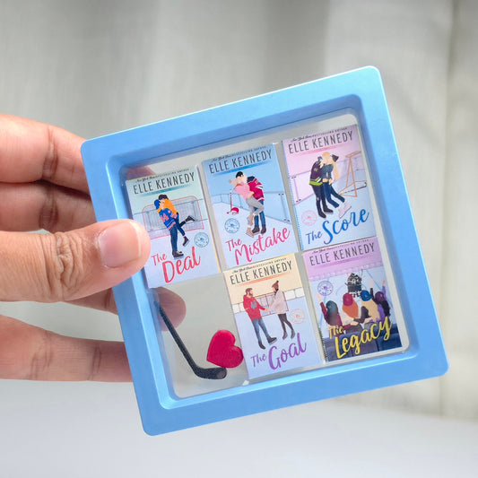 Off Campus Gift Set - Miniature Books & Display Frame - Light Blue