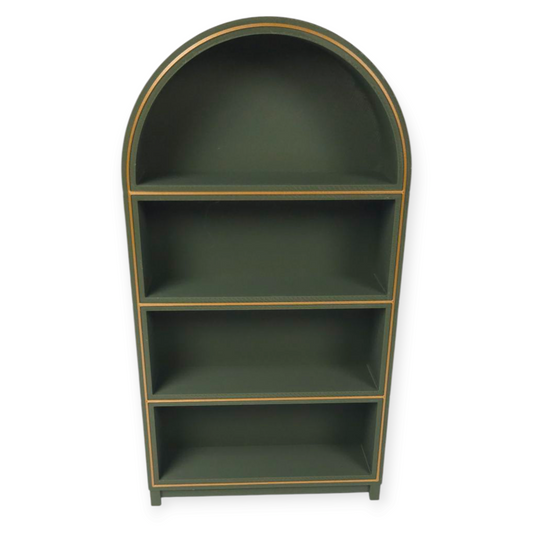 Miniature Arched Bookshelf – fits Tuneemanee Miniature Books - Olive Green