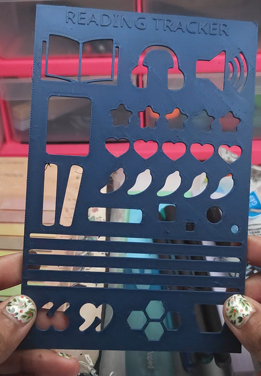 Journal Stencils | Speech Bubble, Book Tracker & Water Intake Tracker | PLA Plastic Reusable Planner Stencils