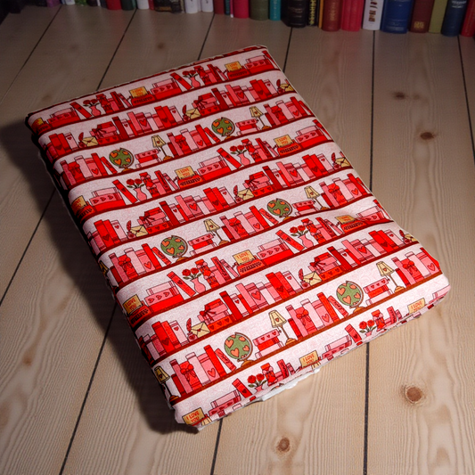 Bookish Theme Fabric Dust Jacket — Protect Your Books in Style  - Sweetheart Valentines