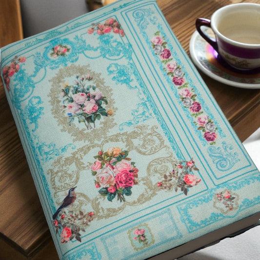 Victorian Bloom Fabric Dust Jacket — Protect Your Books in Style