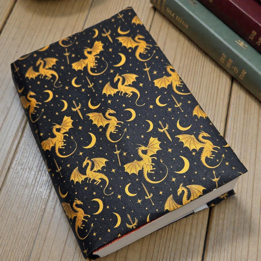 Dragon Fabric Dust Jacket — Protect Your Books in Style