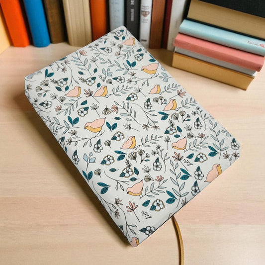 Birds Fabric Dust Jacket — Protect Your Books in Style